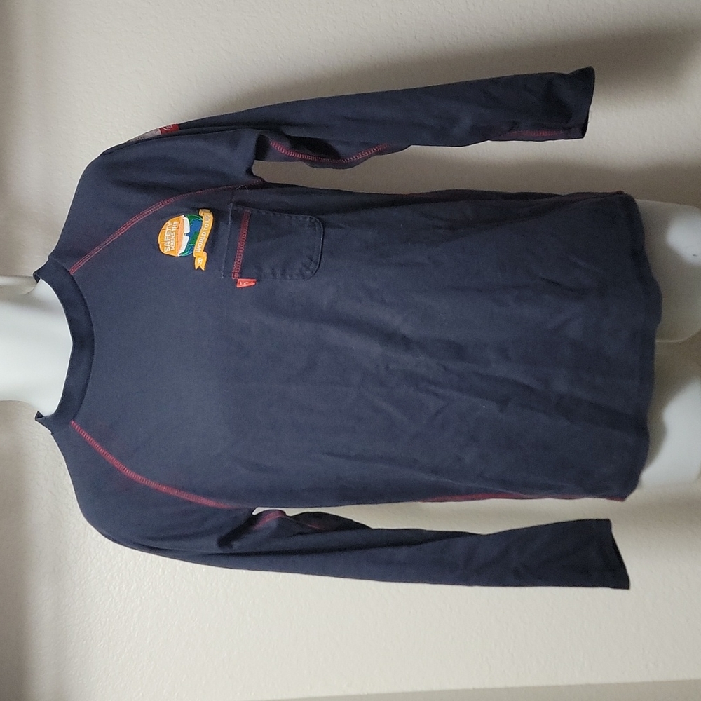 F139 PORTWEST Mens BIZFLAME 2020 FR02 Pullover Navy L/S Shirt Size Small